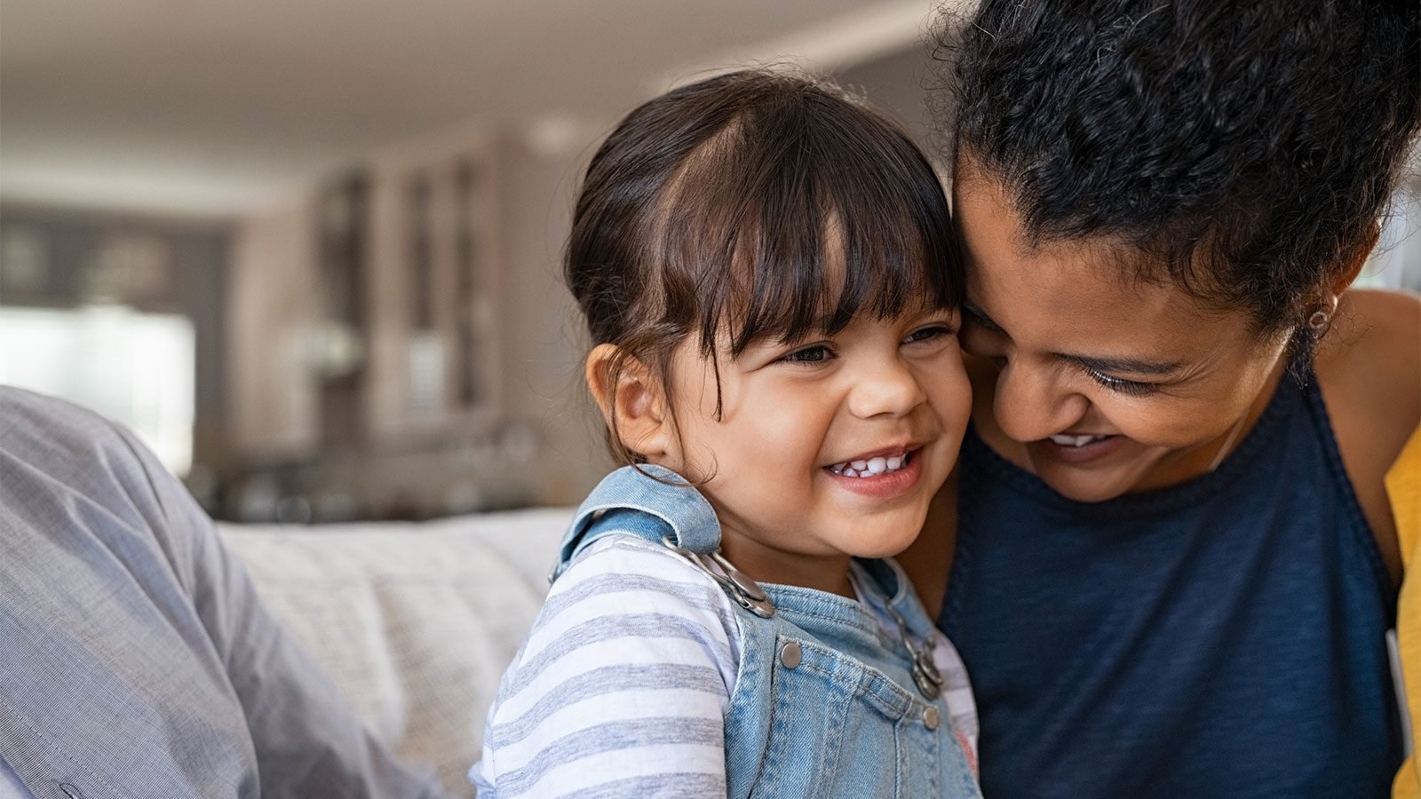 Parent and child practicing positive discipline