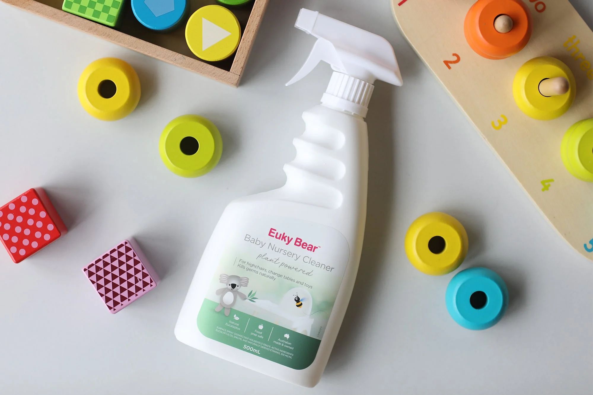 Natural baby-safe cleaning products and eco-friendly everyday care bundle for families