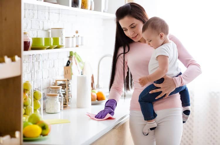 Baby-safe cleaning products with natural ingredients for child-friendly home cleaning