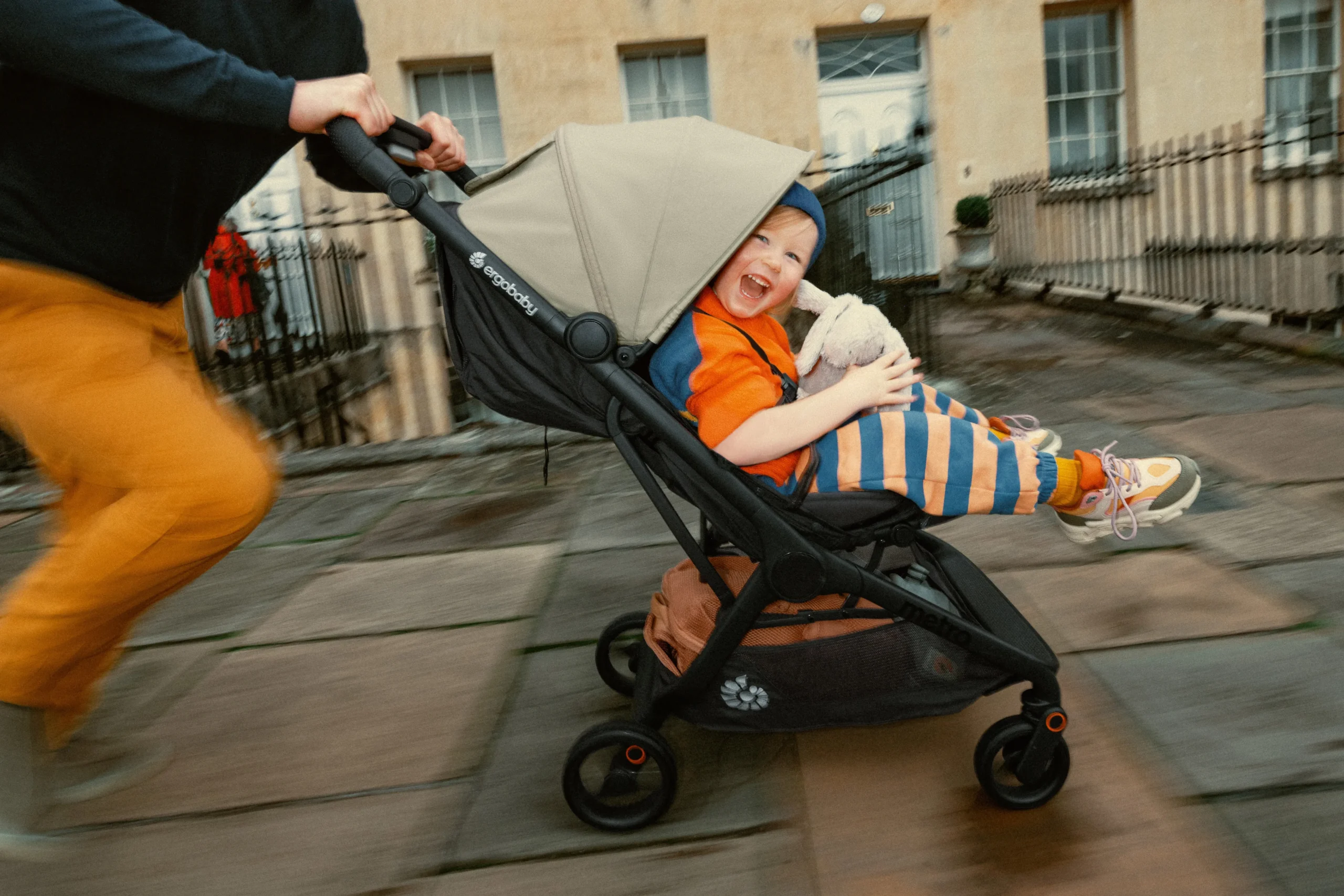 Modern travel stroller design showing versatility and adaptability features