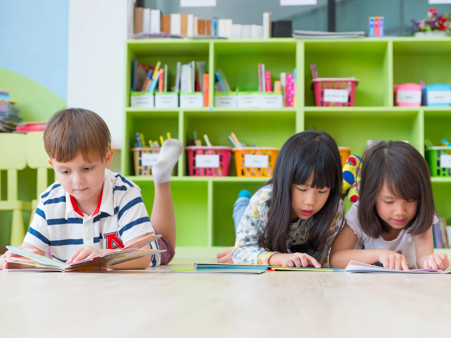 Second grade classroom with Canadian students learning foundational academic skills