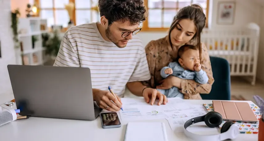 Canadian family discussing budgeting tips and financial planning strategies together