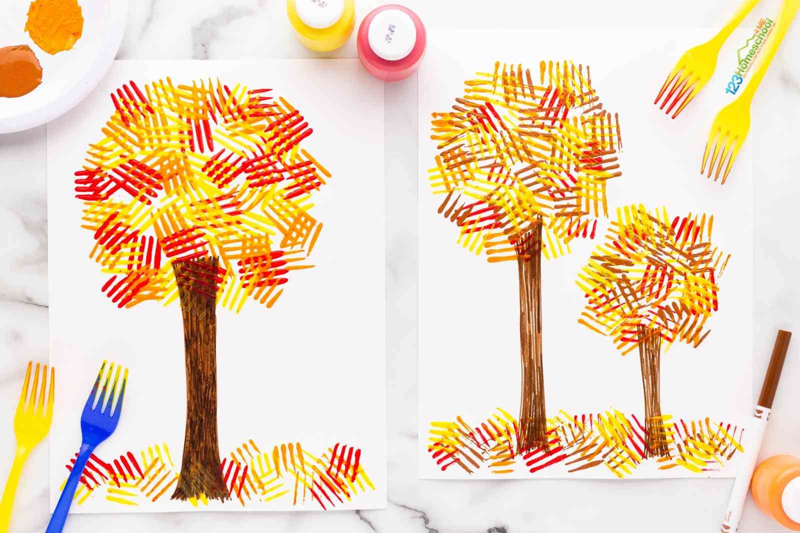 Creative fall crafts for kids in Canada featuring easy autumn art projects